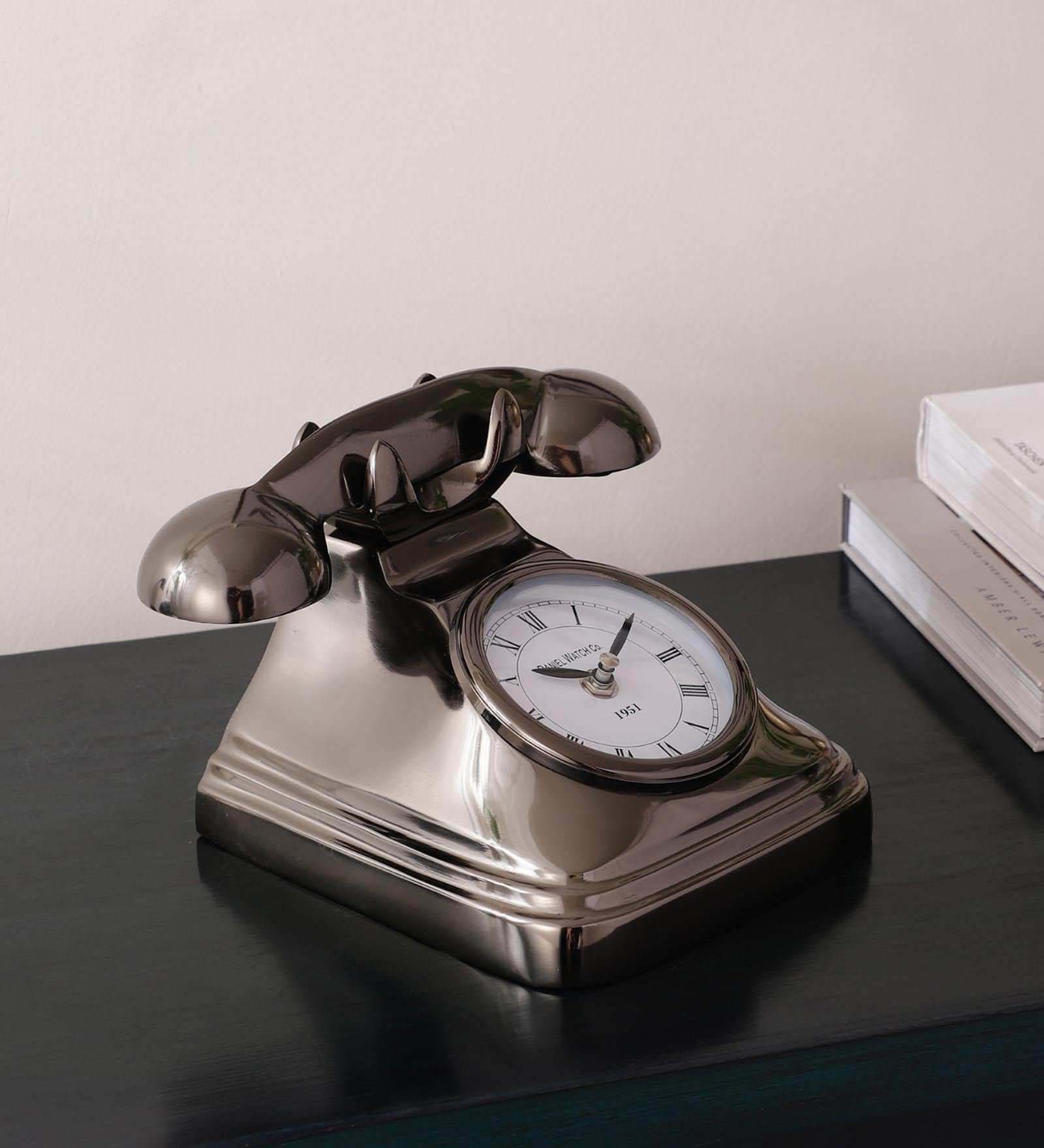 Dialtime Table Clock In Black Finish